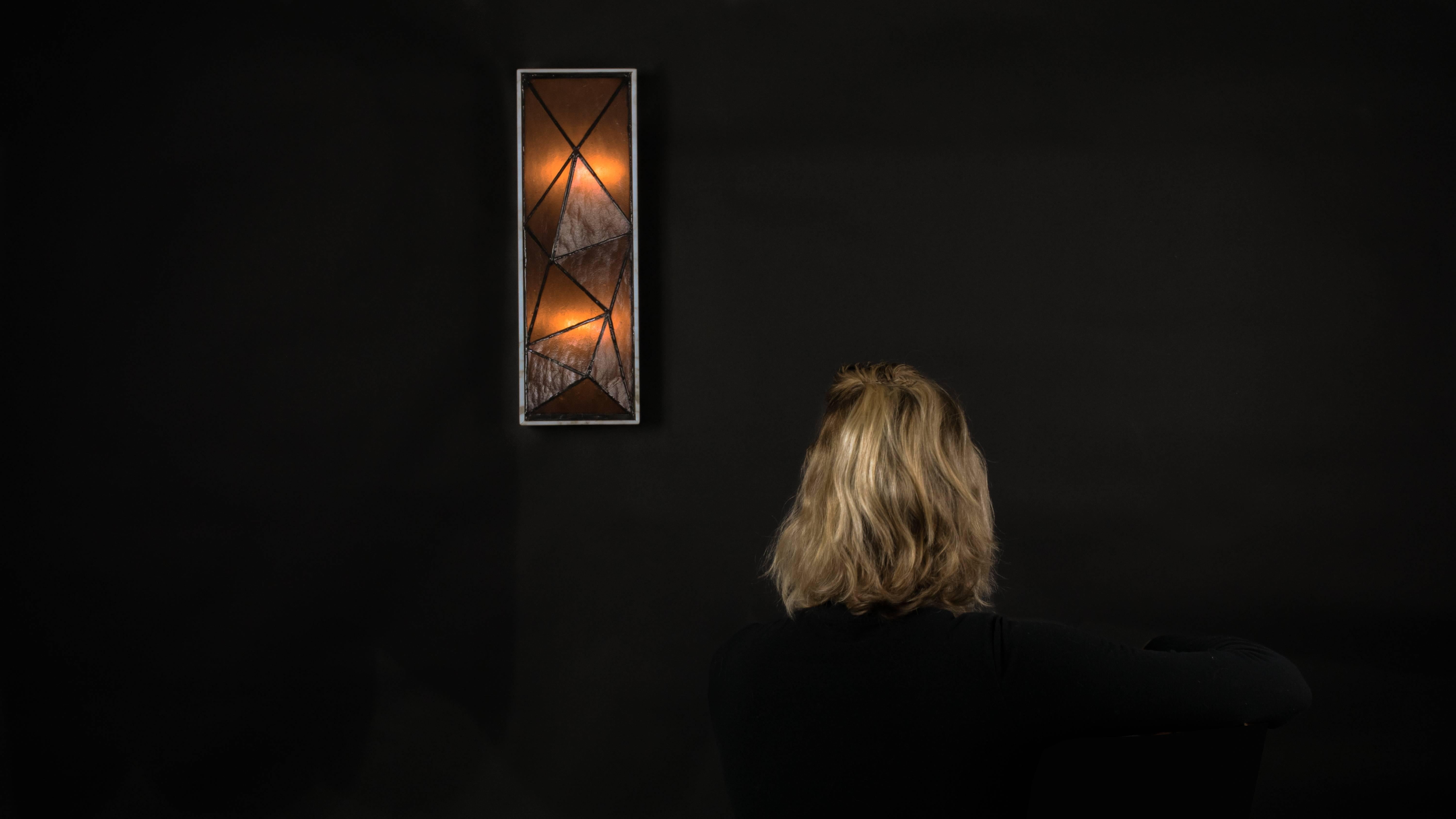Gem_Stone, Contemporary Wall Sconce in Glass and Carrera Marble by Kalin Asenov For Sale 5