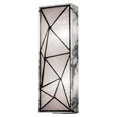 Gem_Stone, Contemporary Wall Sconce in Glass and Carrera Marble by Kalin Asenov