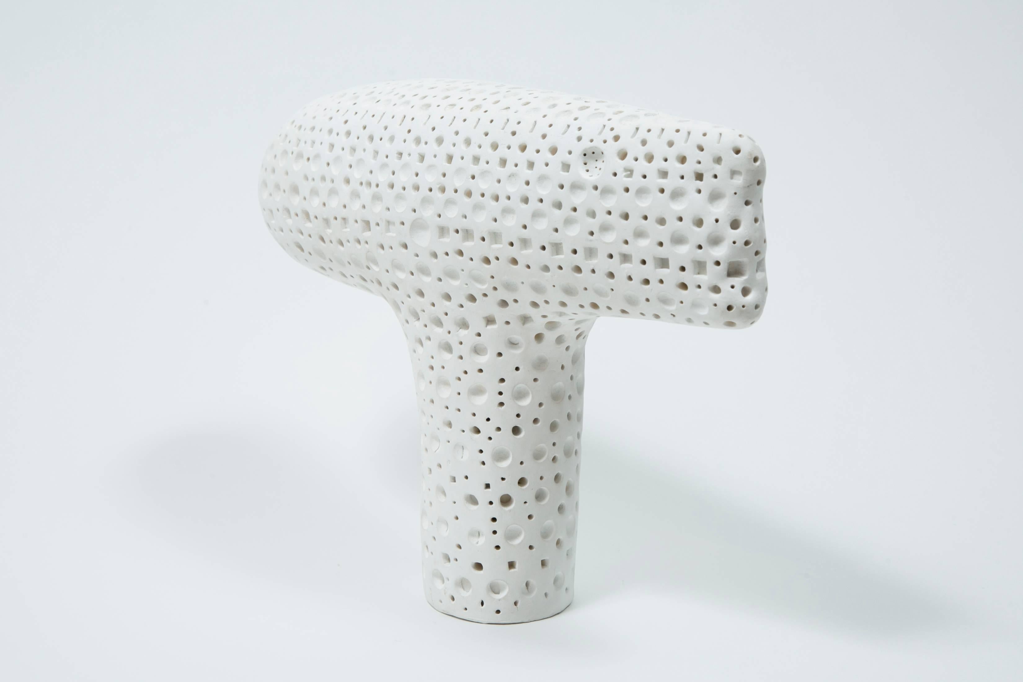 Contemporary White Terracotta Sculpture by Alexandre Ney