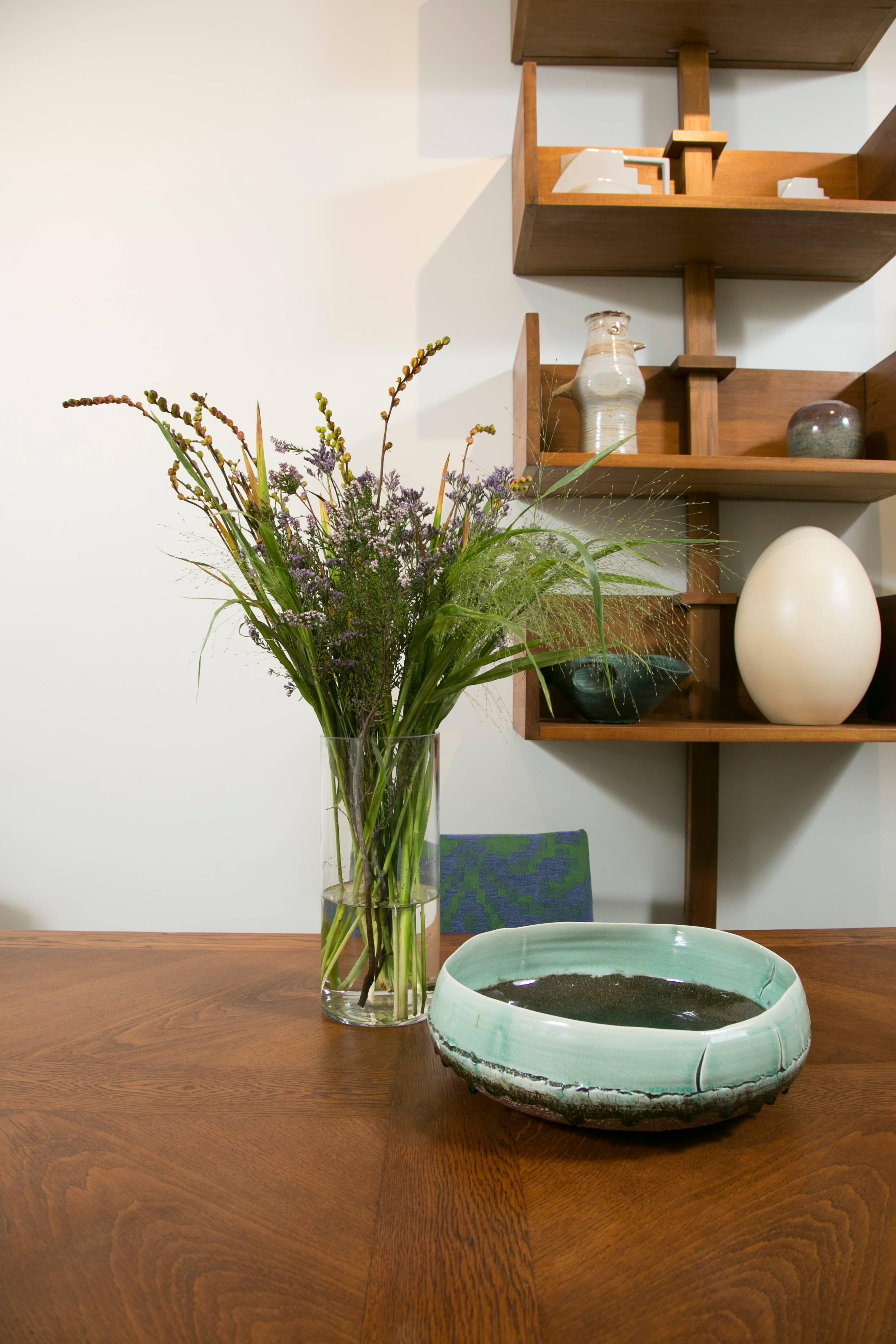Contemporary Enameled Ceramic Bowl by Joan Serra