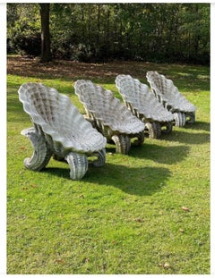 Pair of Shell Grotto Garden Chairs, 20th Century