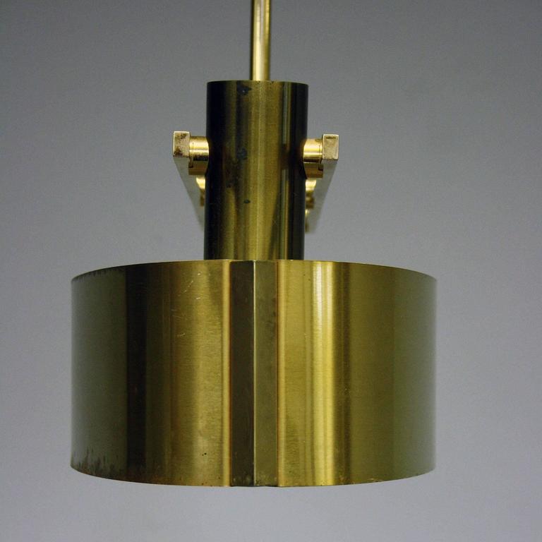 French 20th Century Brushed Brass Ceiling Light at 1stDibs