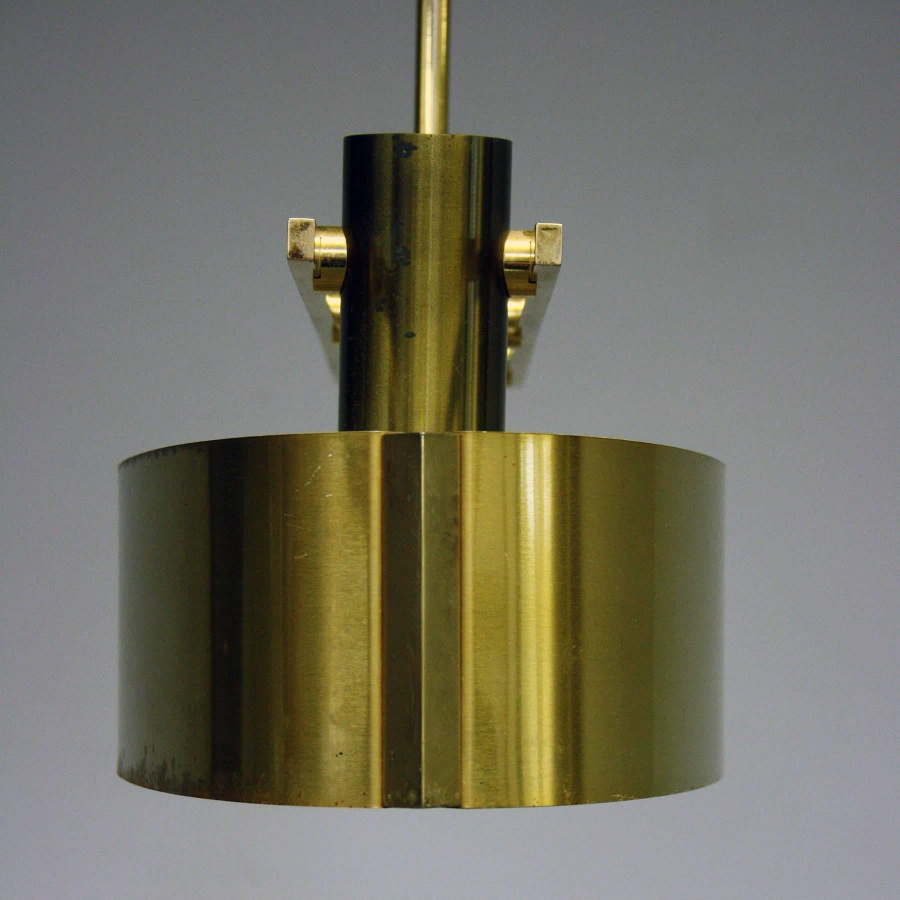 French 20th Century Brushed Brass Ceiling Light 2