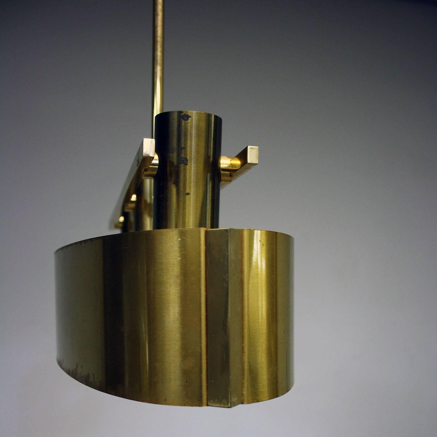French 20th Century Brushed Brass Ceiling Light 3