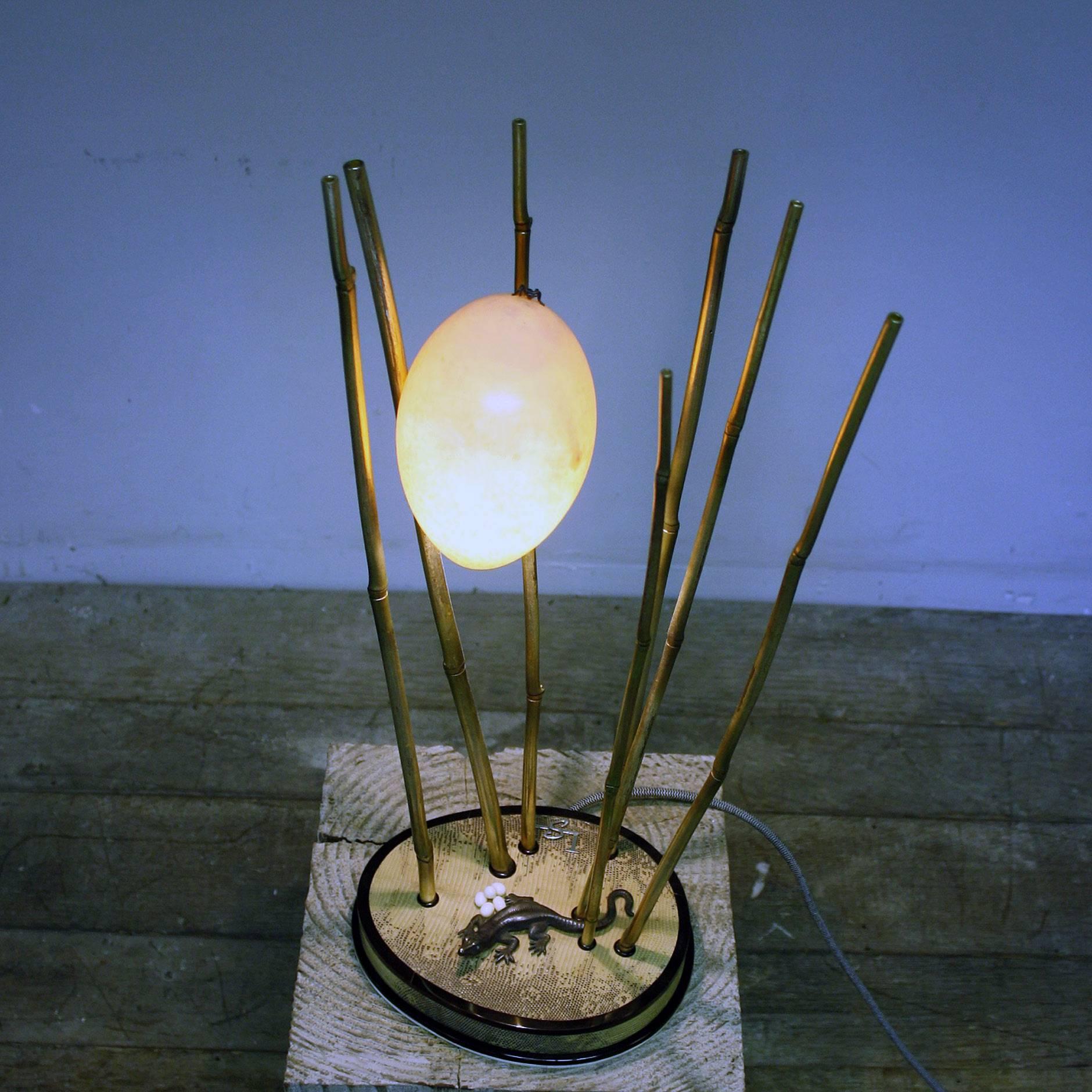 Contemporary Rhea Egg Lamp by Glyn Lockett For Sale