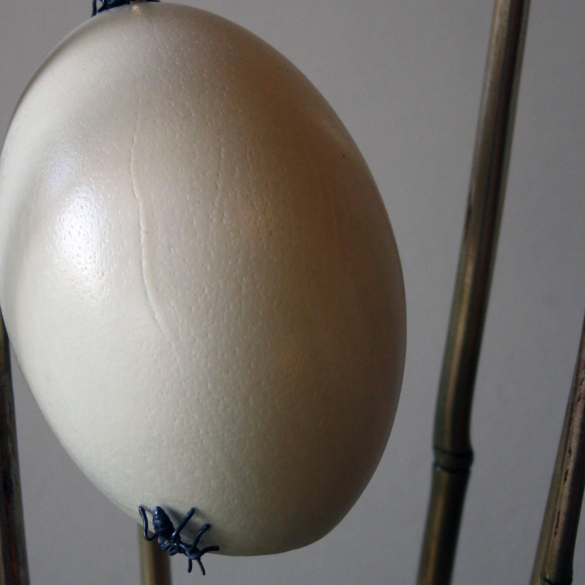 Brass Rhea Egg Lamp by Glyn Lockett For Sale