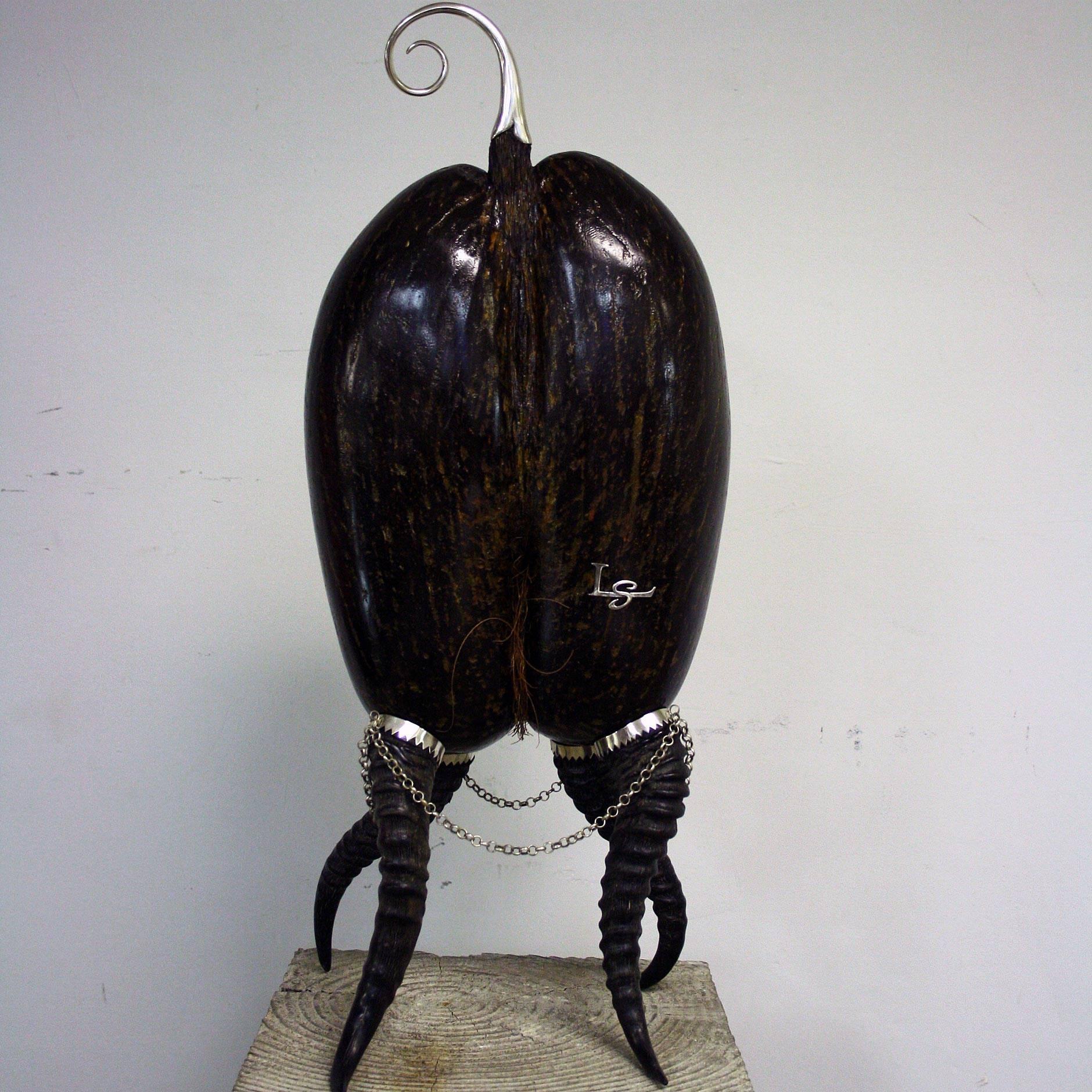 Coco De Mer Sculpture by Glyn Lockett For Sale 1