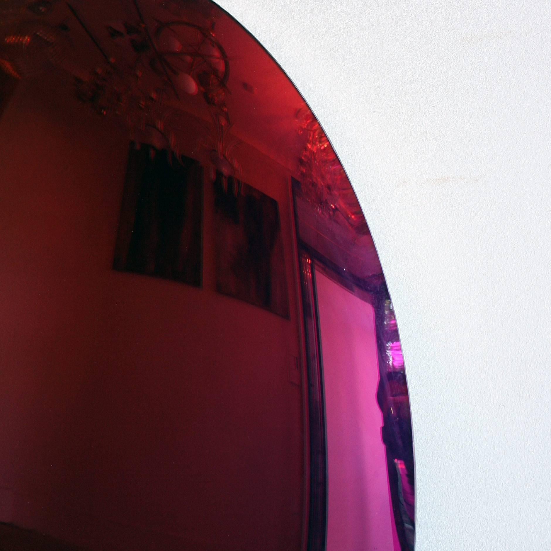 pink convex mirror