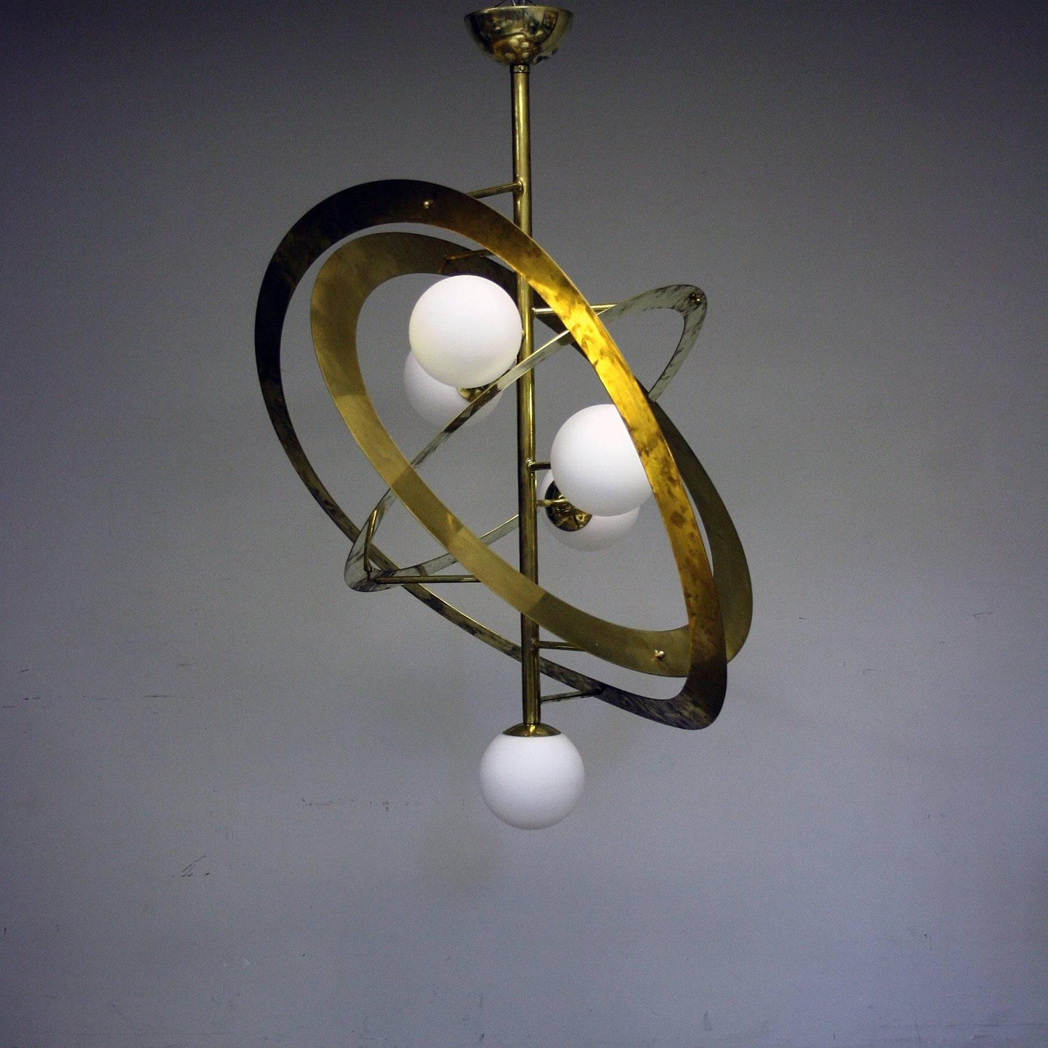 Late 20th Century Brass Solar System Ceiling Light At 1stdibs