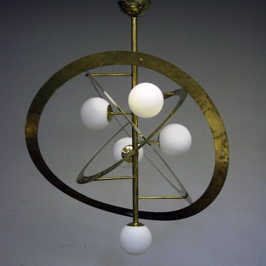 Late 20th Century Brass Solar System Ceiling Light At 1stdibs