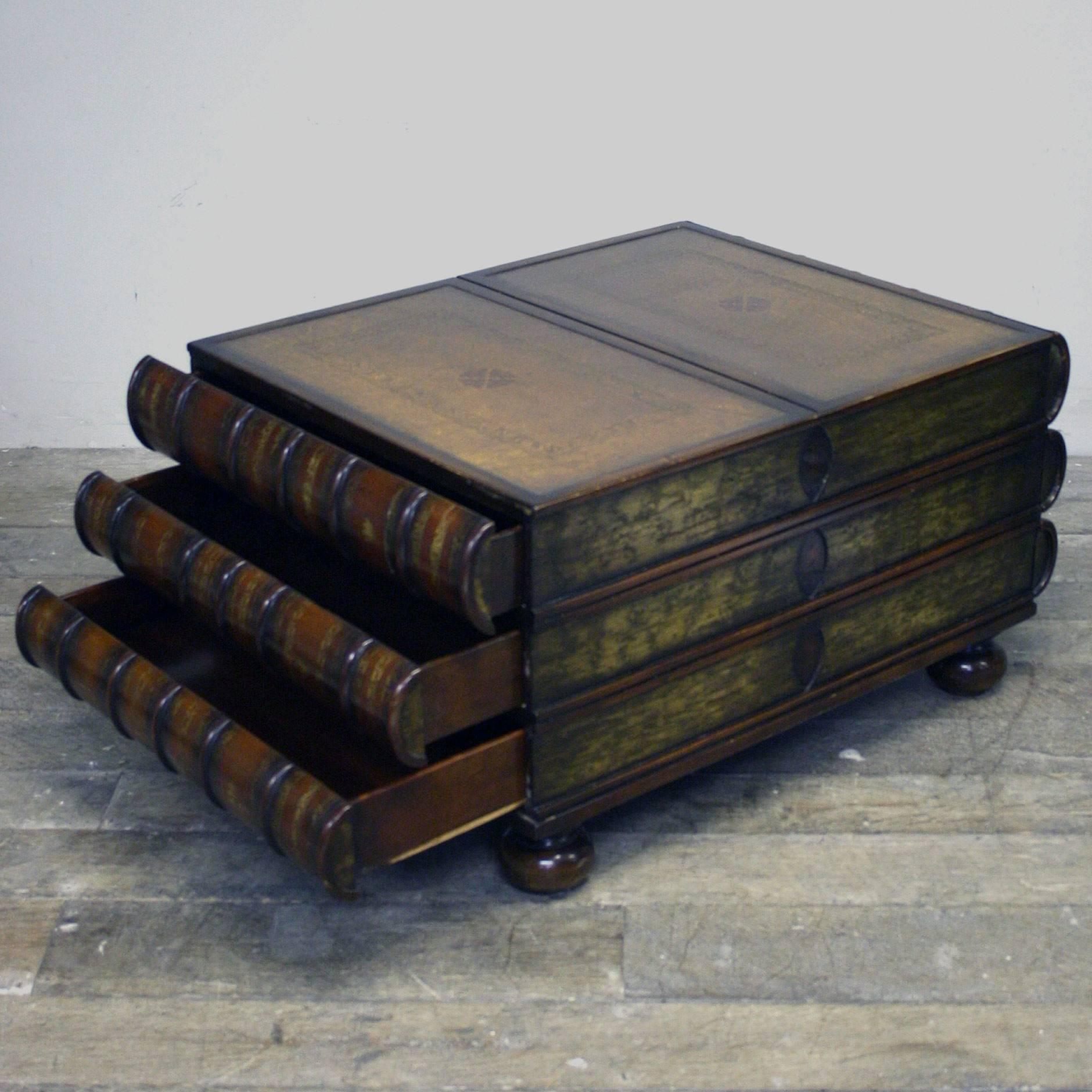 maitland smith stacked books coffee table