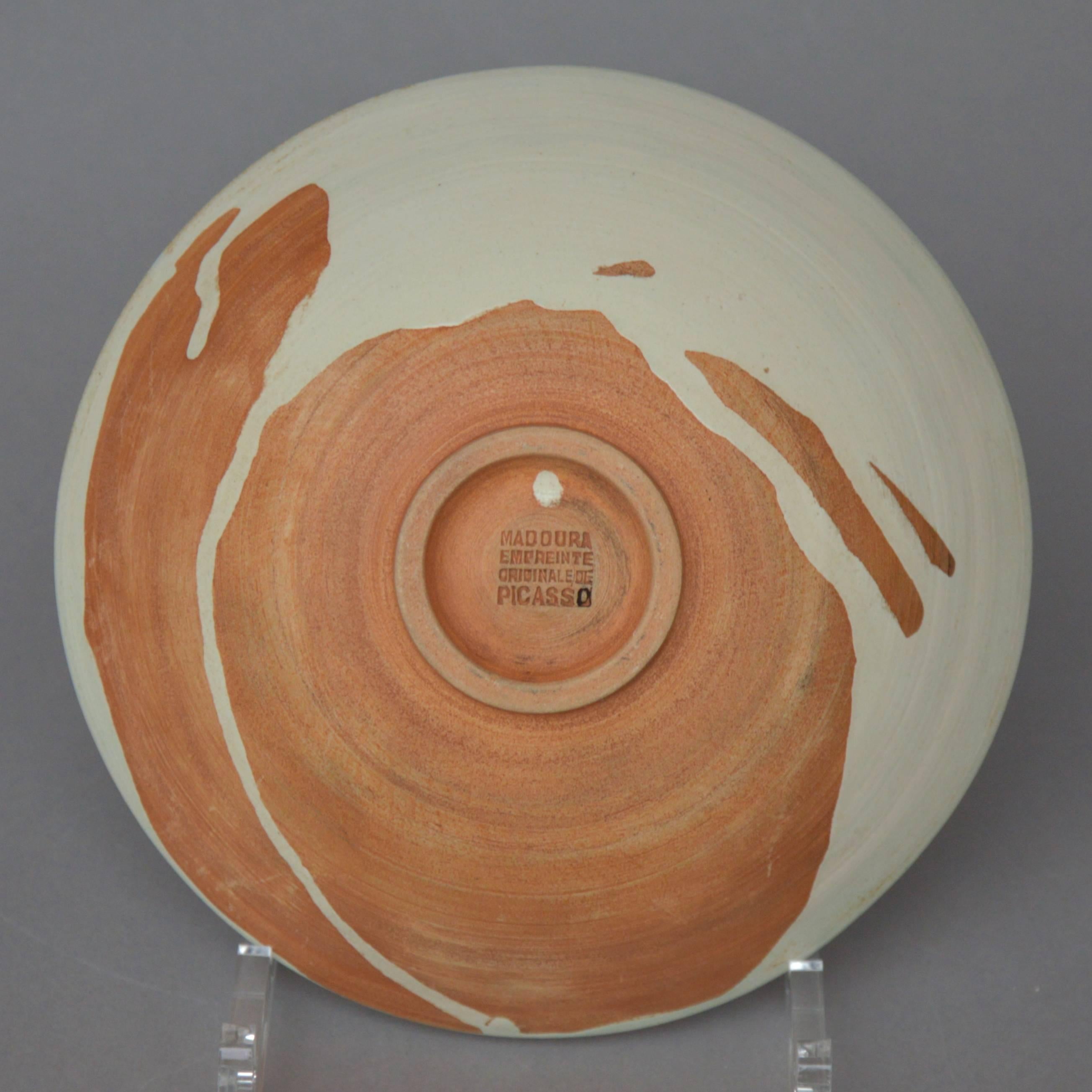 Modern Pablo Picasso Madoura Ceramic Bowl Picador, 1954 For Sale