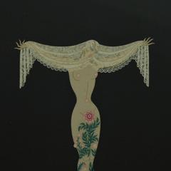 Erté Color Lithograph The Alphabet 'T', 1977