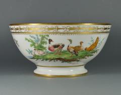 Old Brussels Porcelain Slop Bowl by Louis Cretté Manufacture, 19th Century