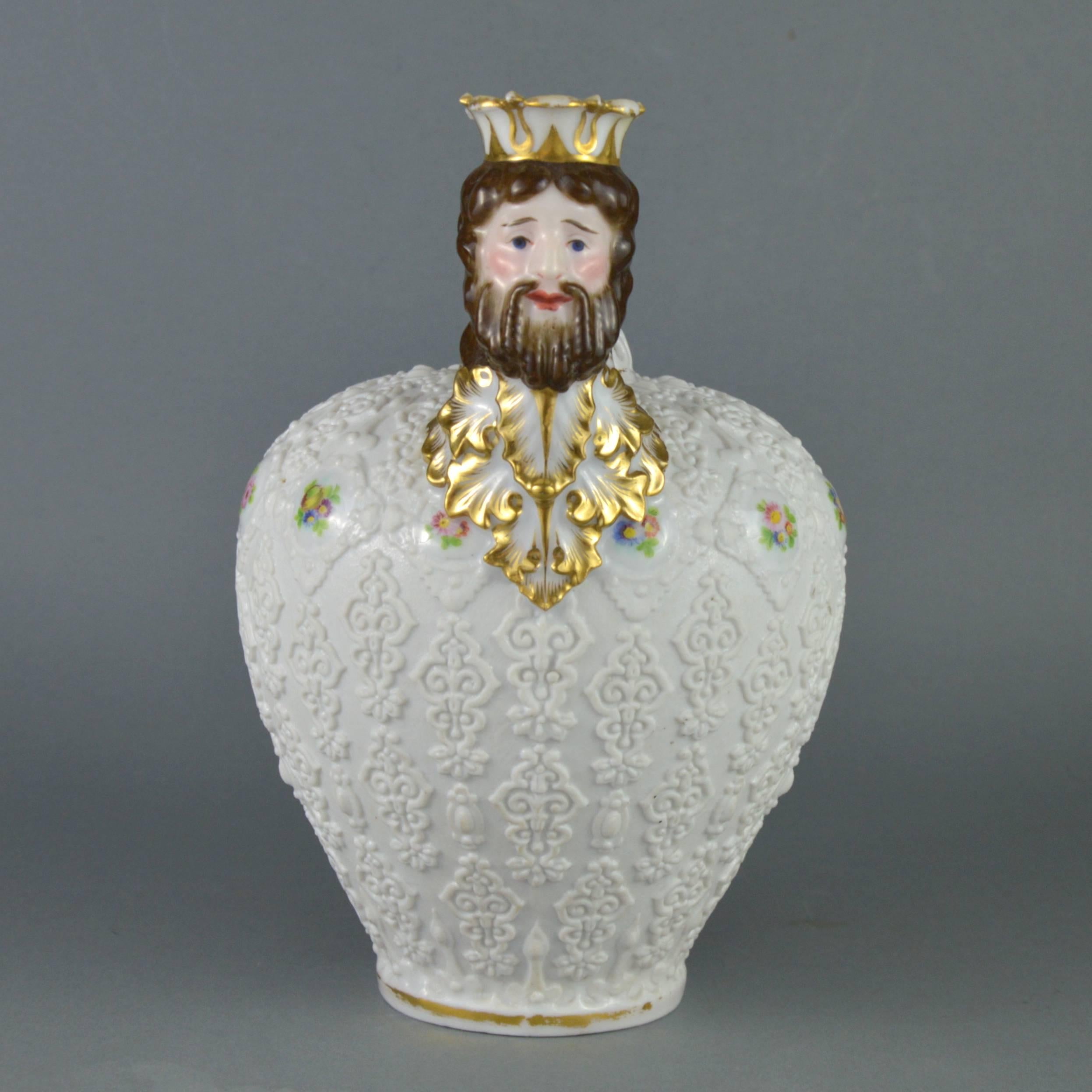Louis Philippe Rare Collectible Porcelain Pitcher, Paris Manufacturer Jacob Petit, 19th Century For Sale