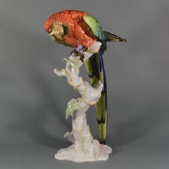 Large Ara Parrot Porcelain Figurine by Rosenthal Designed by F.Heidenreich, 1937