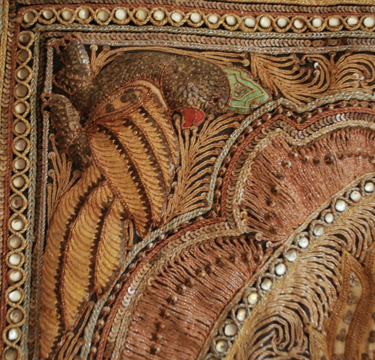 Decorative Tapestry Kalaga Depicting Garuda and Divinity Thailand at