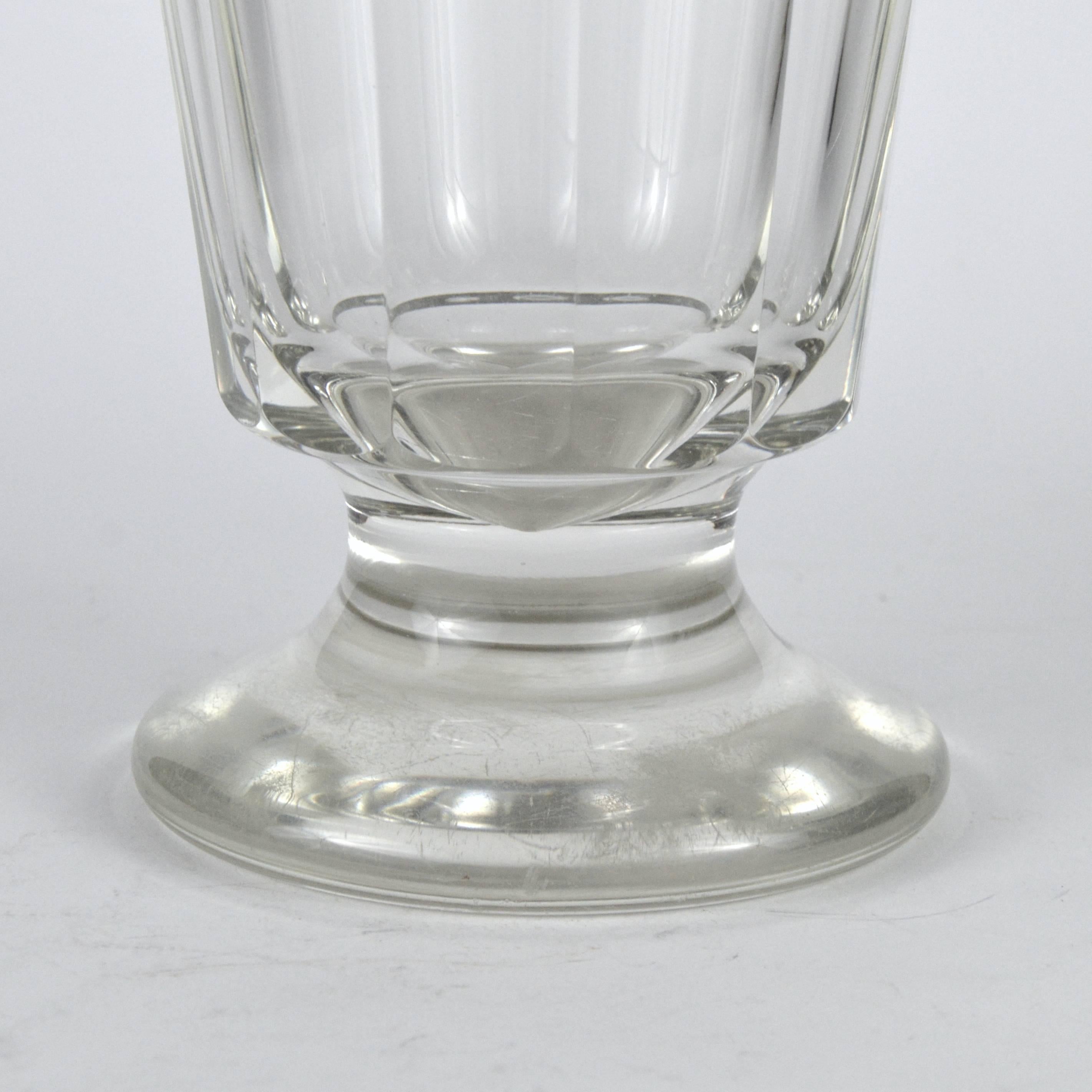 Art Deco silver mounted Val Saint Lambert white crystal vase by Wolfers Brothers.
Belgium, 1940-1960s. Silver standard 835/1000.
