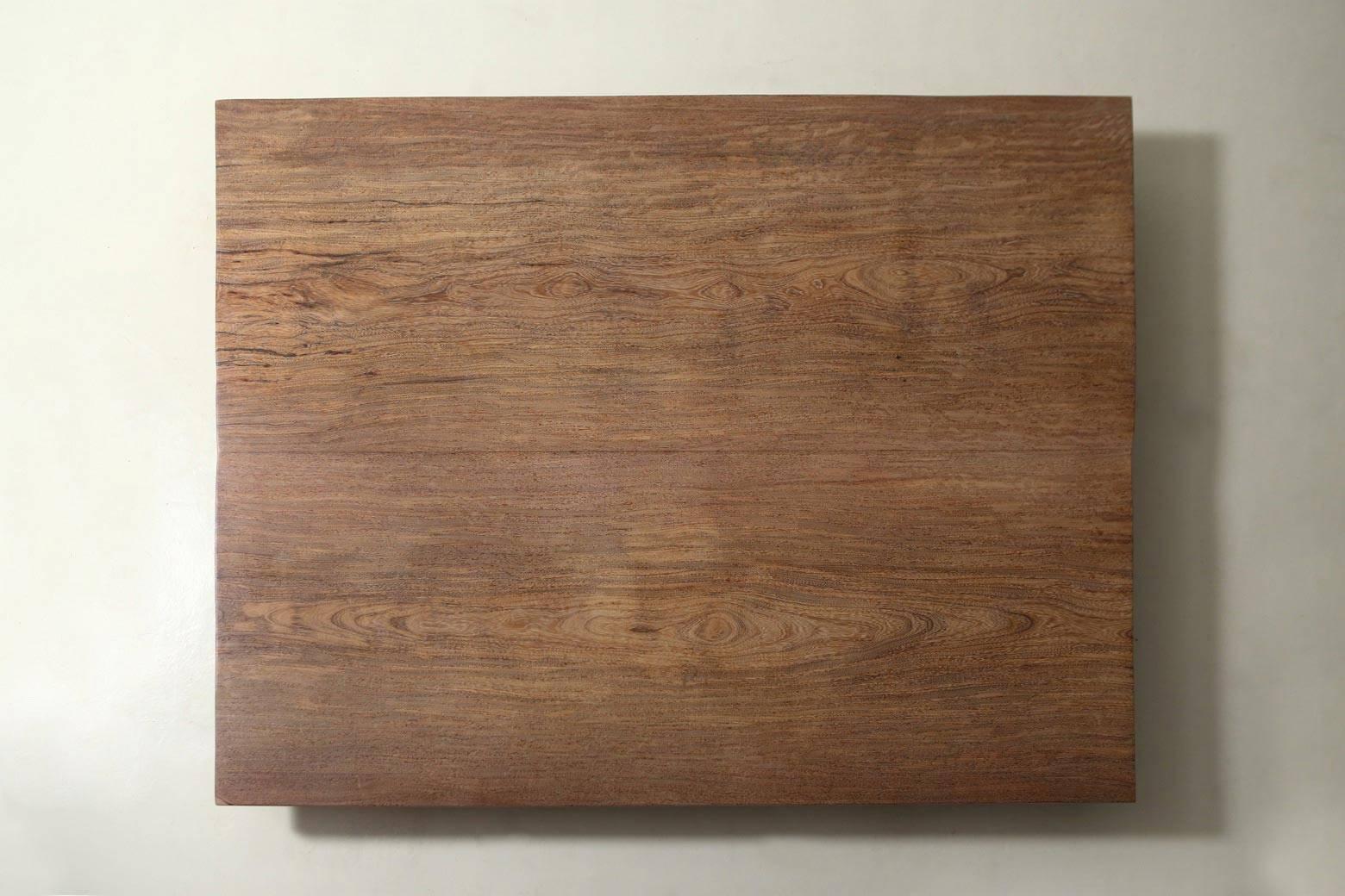 Minimalist Bespoke Coffee Table, Two Rare Slabs of Antique Hardwood by P. Tendercool For Sale