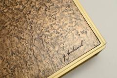 Cubist Bronze and Brass Occasional Square Table, PT6 Model, by P. Tendercool