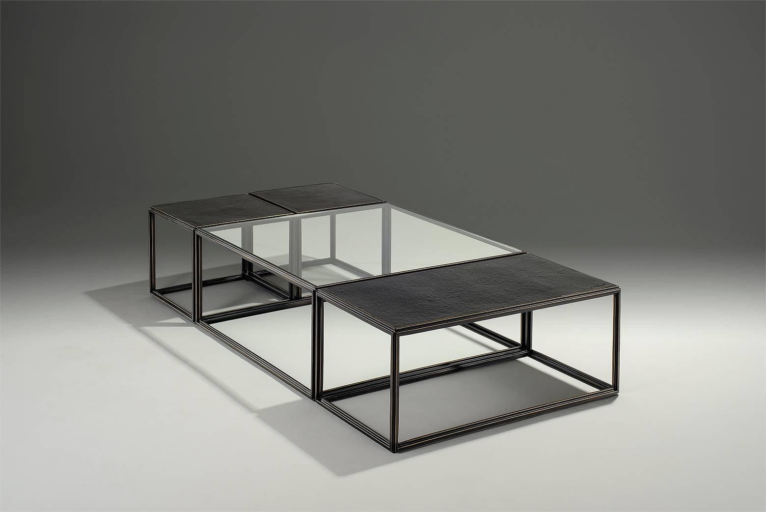 Mid-Century Modern Bronze Coffee-Table Collection, by P. Tendercool For Sale