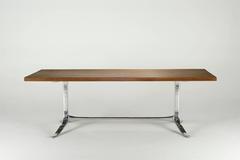Antique Hardwood Desk with Aluminium Sand Cast Base 'IN STOCK' by P. Tendercool