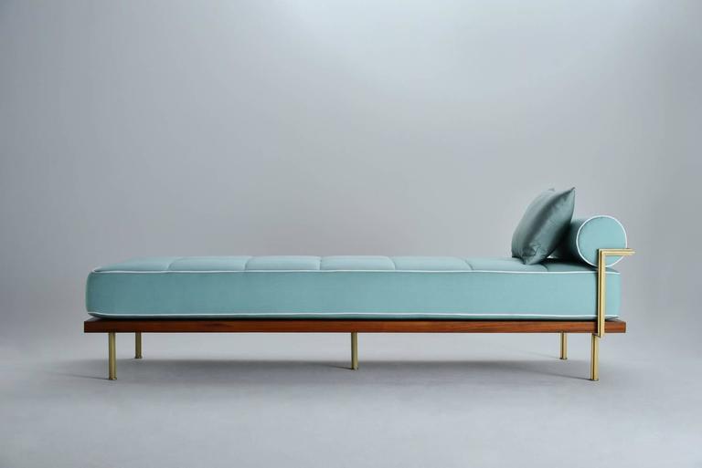 Bespoke Outdoor Daybed with Solid Brass Frame AVAILABLE IN STOCK by P
