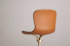 Bespoke Sand Cast Brass Chair in Châtaigne Leather by P. Tendercool