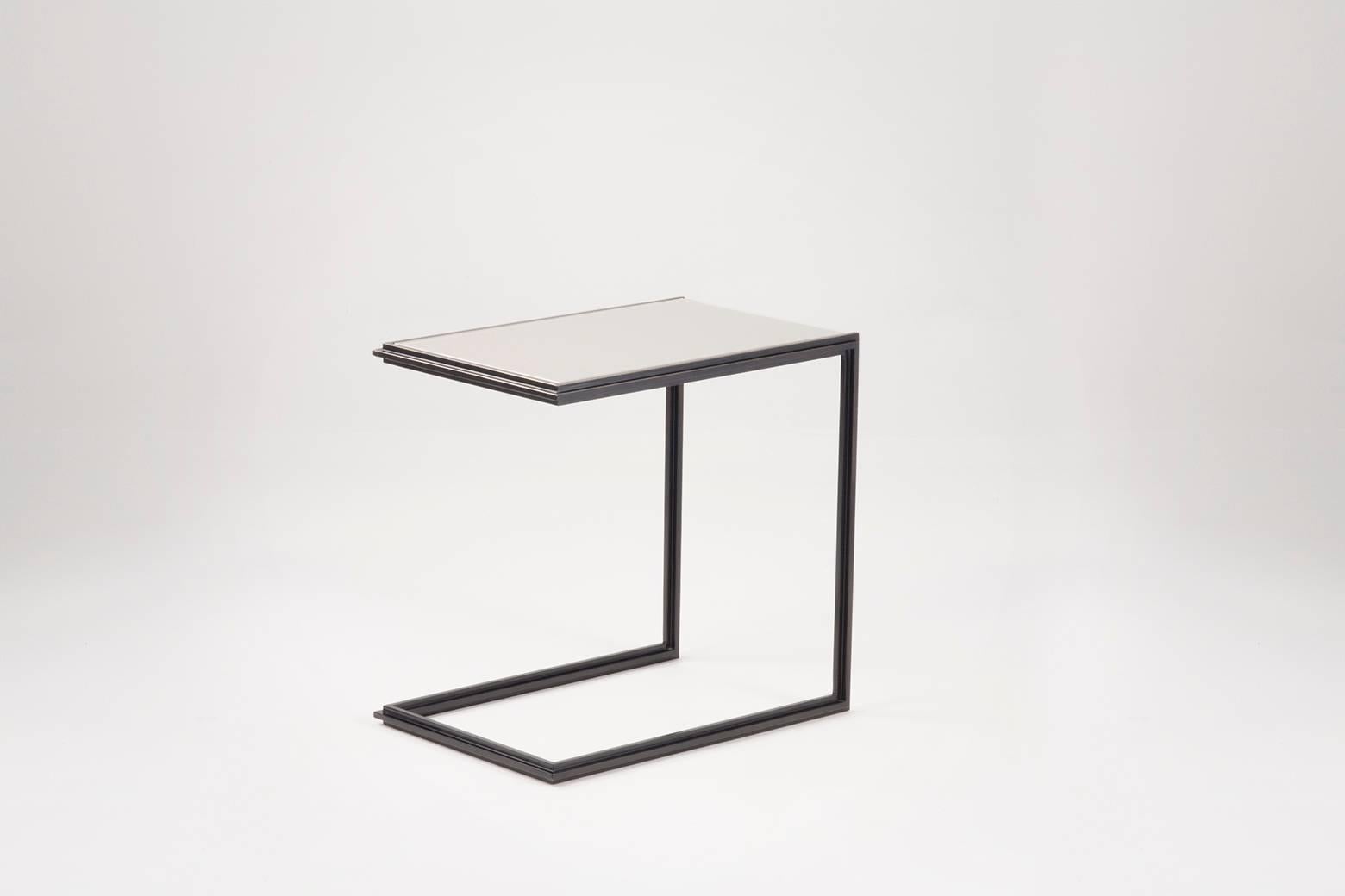 Minimalist Hand-made Brass Side Table, by P. Tendercool For Sale