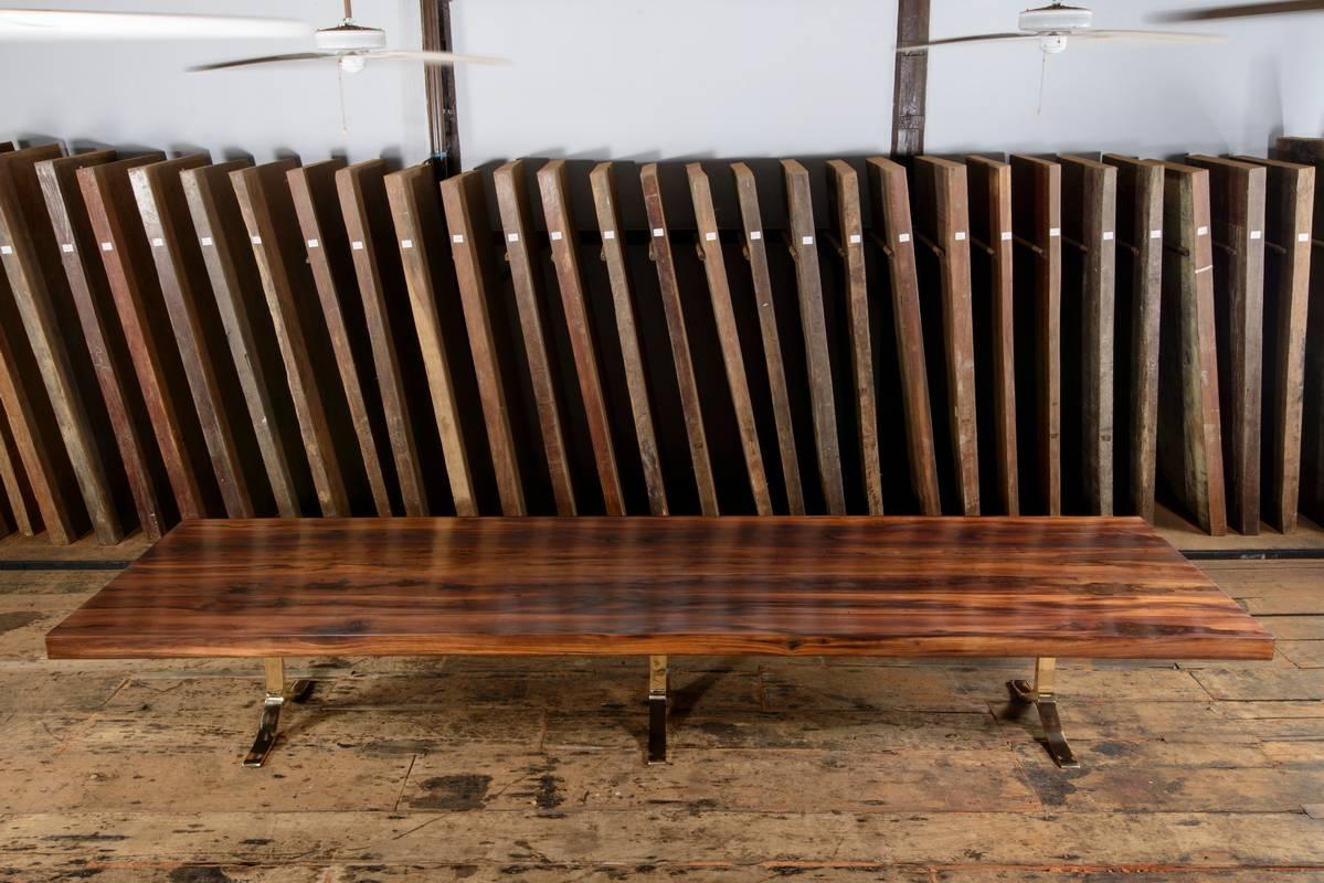 Cast Bespoke Reclaimed Hardwood Table, by P. Tendercool For Sale
