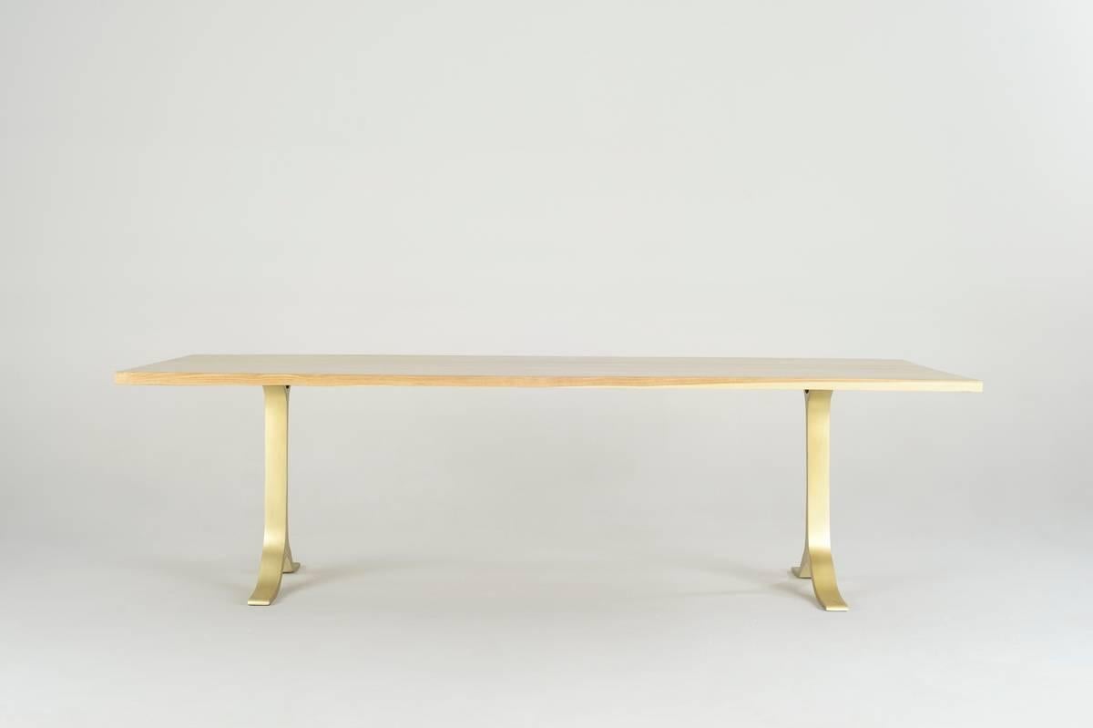 Minimalist Bespoke Reclaimed Hardwood Table by P. Tendercool For Sale