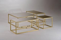 Modular Low Table Collection, Brass and Glass, by P. Tendercool