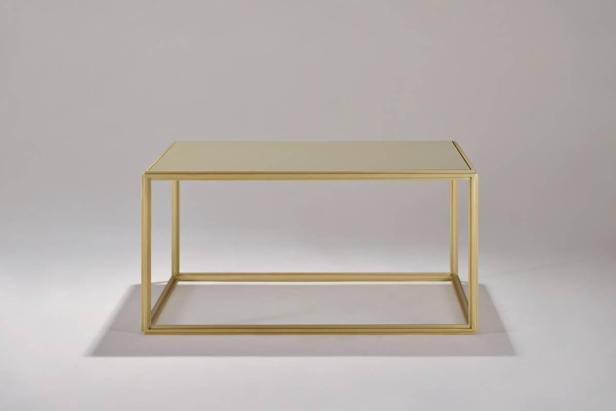 Thai Modular Low Table Collection, Brass and Glass, by P. Tendercool For Sale
