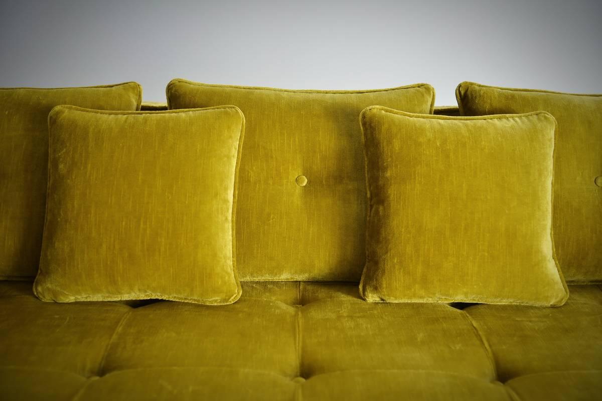 Bespoke, Three Seat Sofa, Reclaimed Hardwood, Solid Brass Frame by P. Tendercool In New Condition For Sale In Bangkok, TH