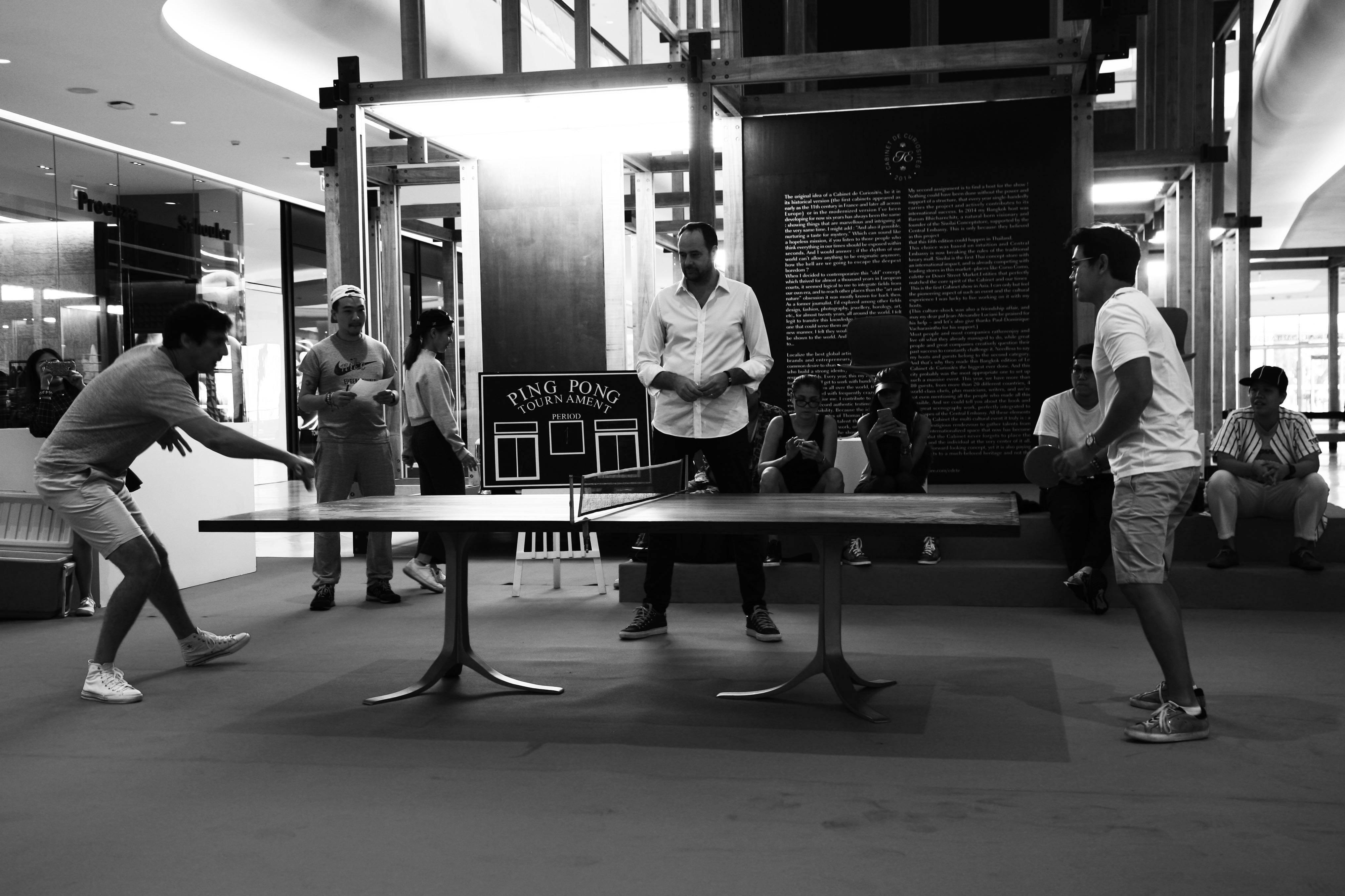 Cast Bespoke Ping Pong Table in Reclaimed Hardwood 'IN STOCK', by P. Tendercool