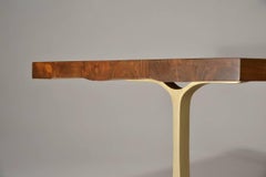 Bespoke Reclaimed Hardwood Dining Table, Hand-Cast Brass Base by P. Tendercool