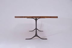 Bespoke Reclaimed Hardwood Table on Sand Cast Aluminium Base by P. Tendercool