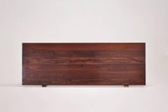 Reclaimed Hardwood Table on Sand Cast Brass Base with Ten Chairs, P. Tendercool