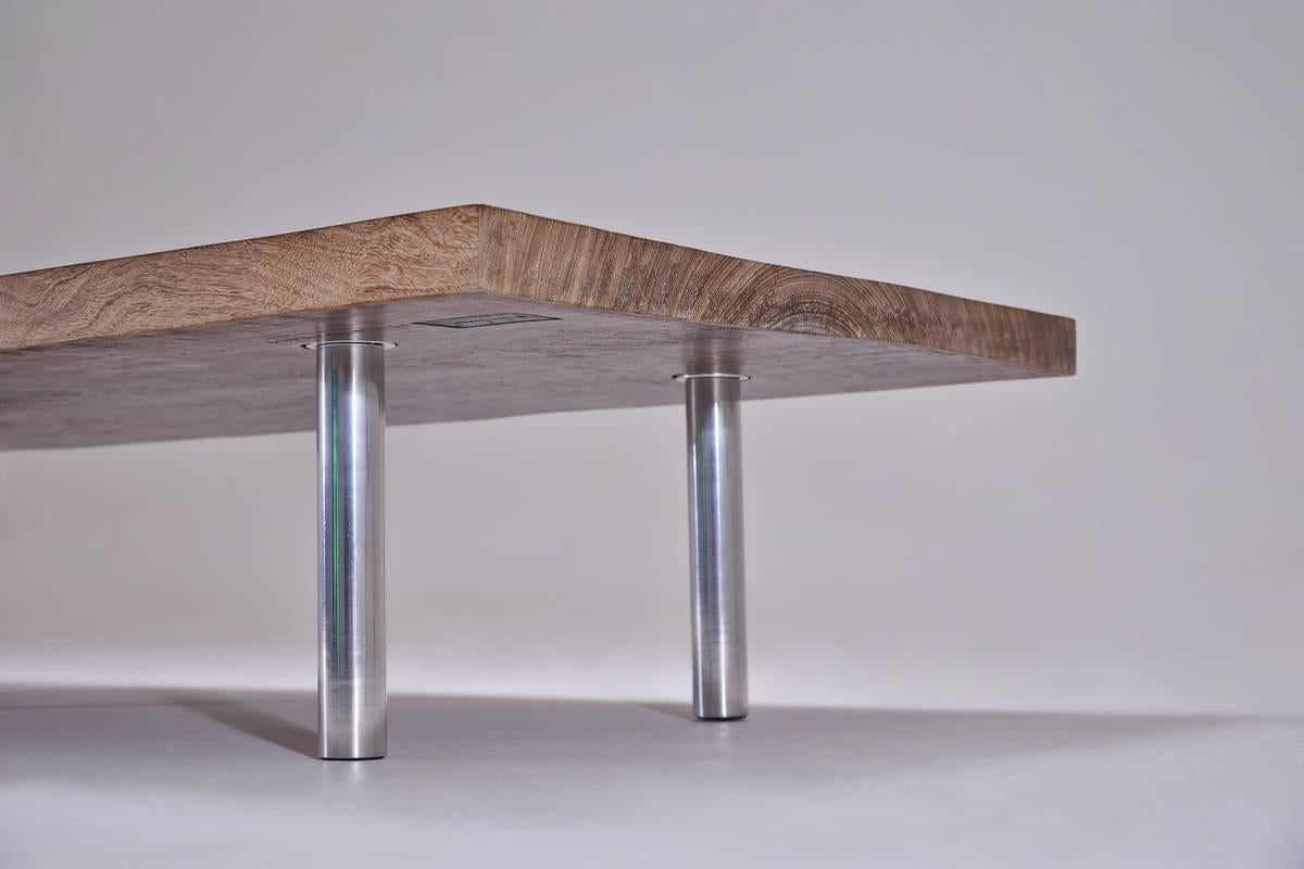 Thai Bespoke Low Table with Single Slab of Antique Hardwood, by P. Tendercool For Sale
