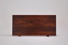 Reclaimed Hardwood Table with Sand Cast Polished Bronze Base by P. Tendercool
