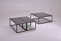 Modular Low Table Collection, Brass and Glass
