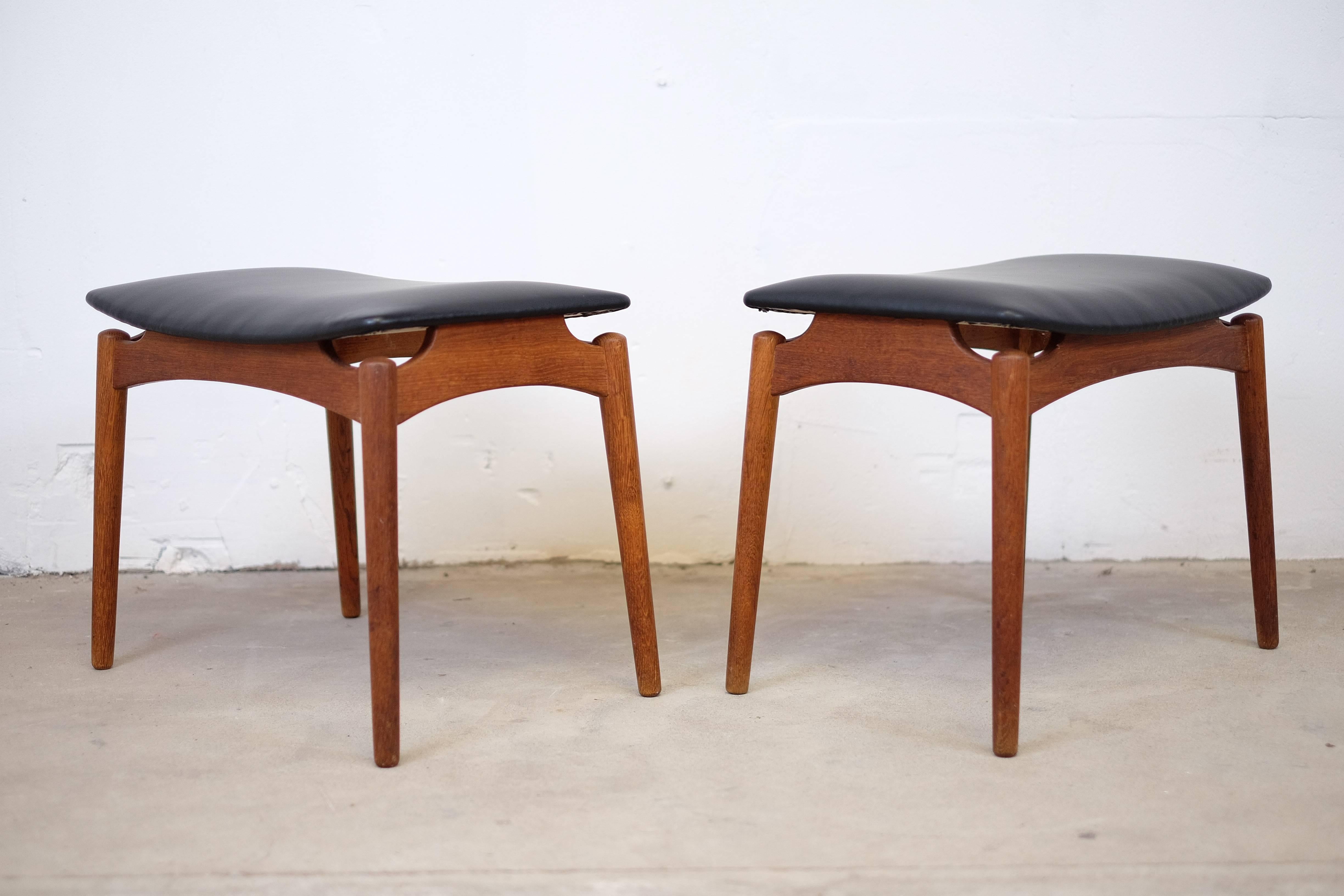 Danish Set of Two Stools by Ølholm