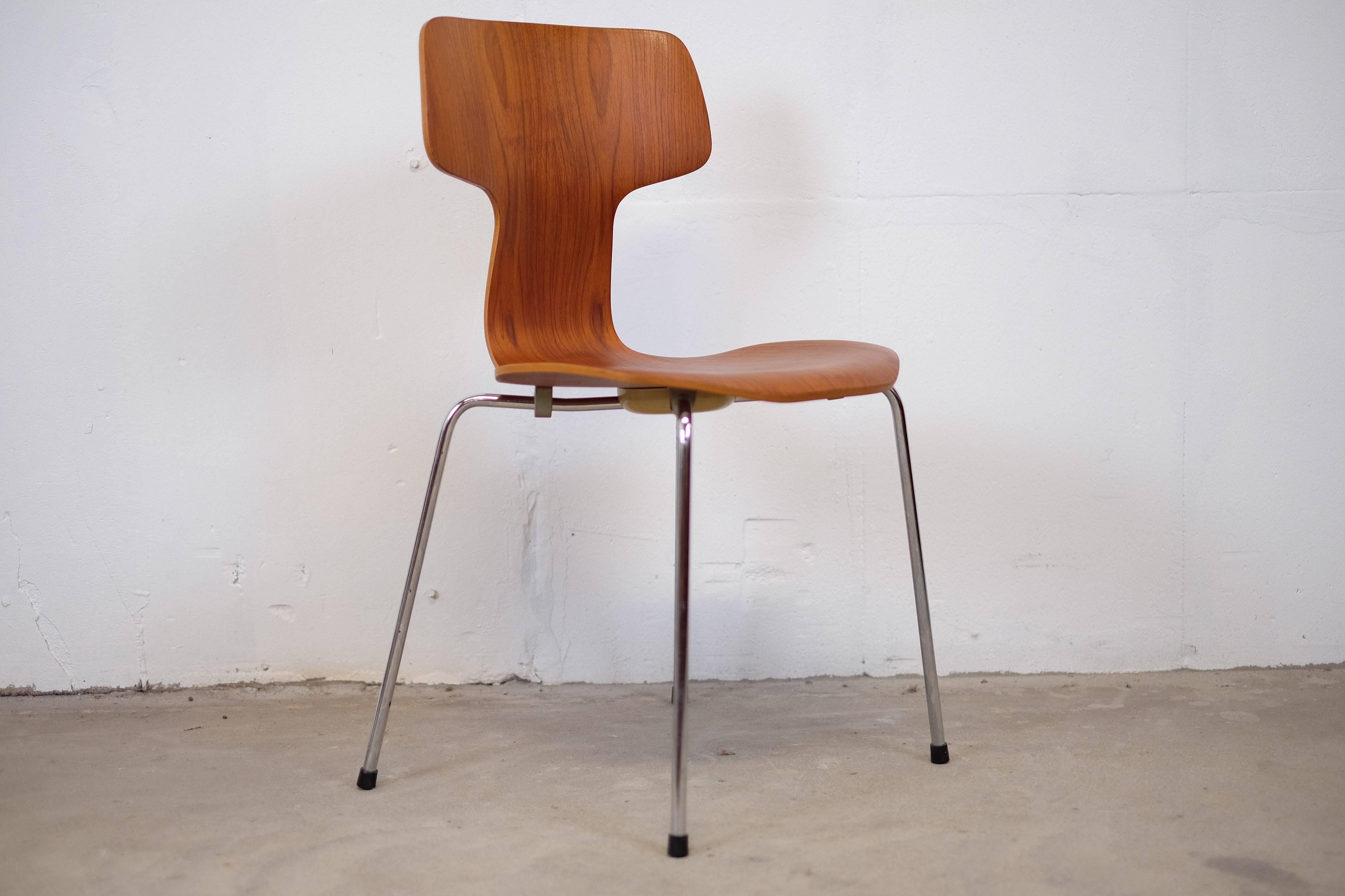Teak Set of Four 'Hammer' Chairs by Arne Jacobsen