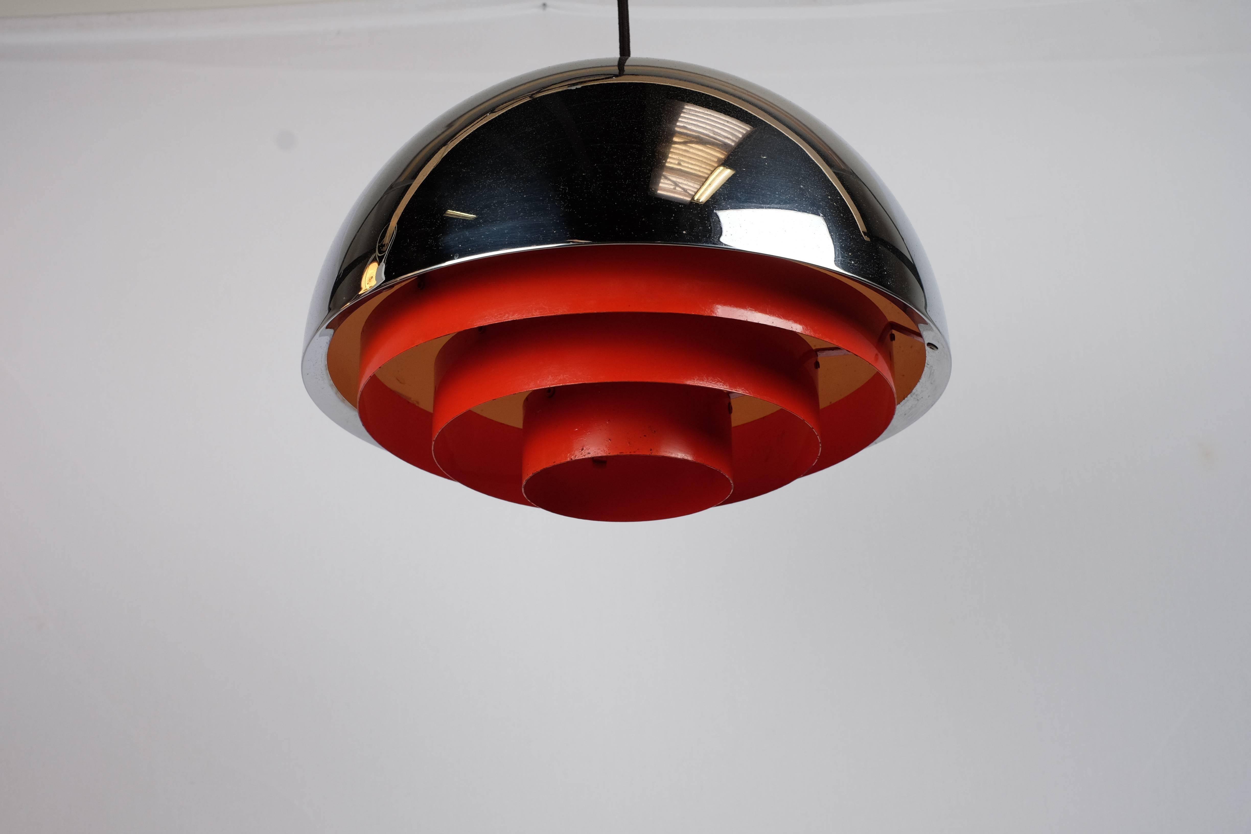 Mid-Century Modern Amazing Pendant Lamp, Model 'Milieu' by Danish Designer Jo Hammerborg For Sale