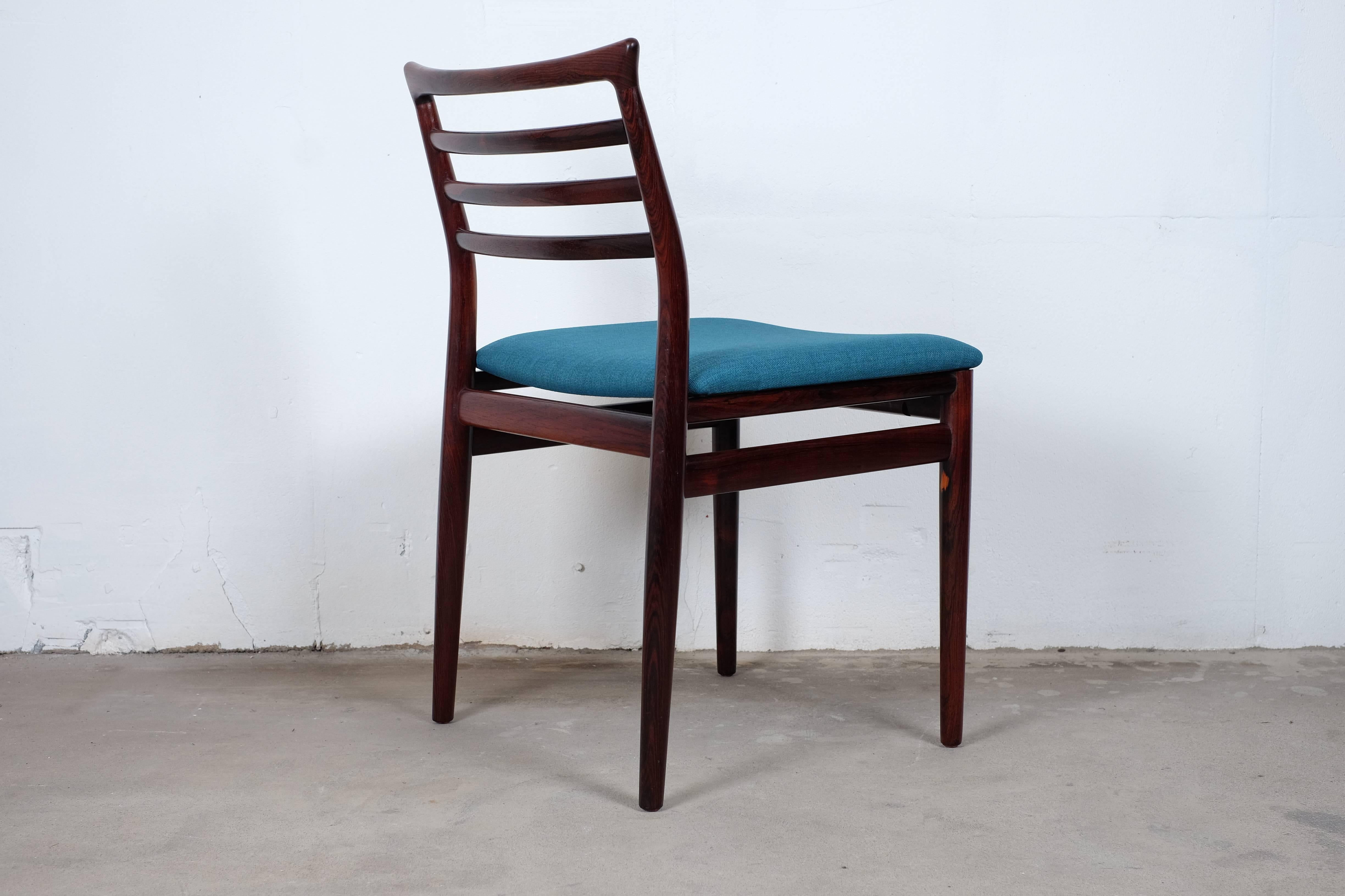 Mid-20th Century Stunning Set of Set Dining Chairs in Rosewood Designed by Erling Torvits