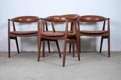 Set of Four Beautiful Armchairs Danish Design by Farstrup