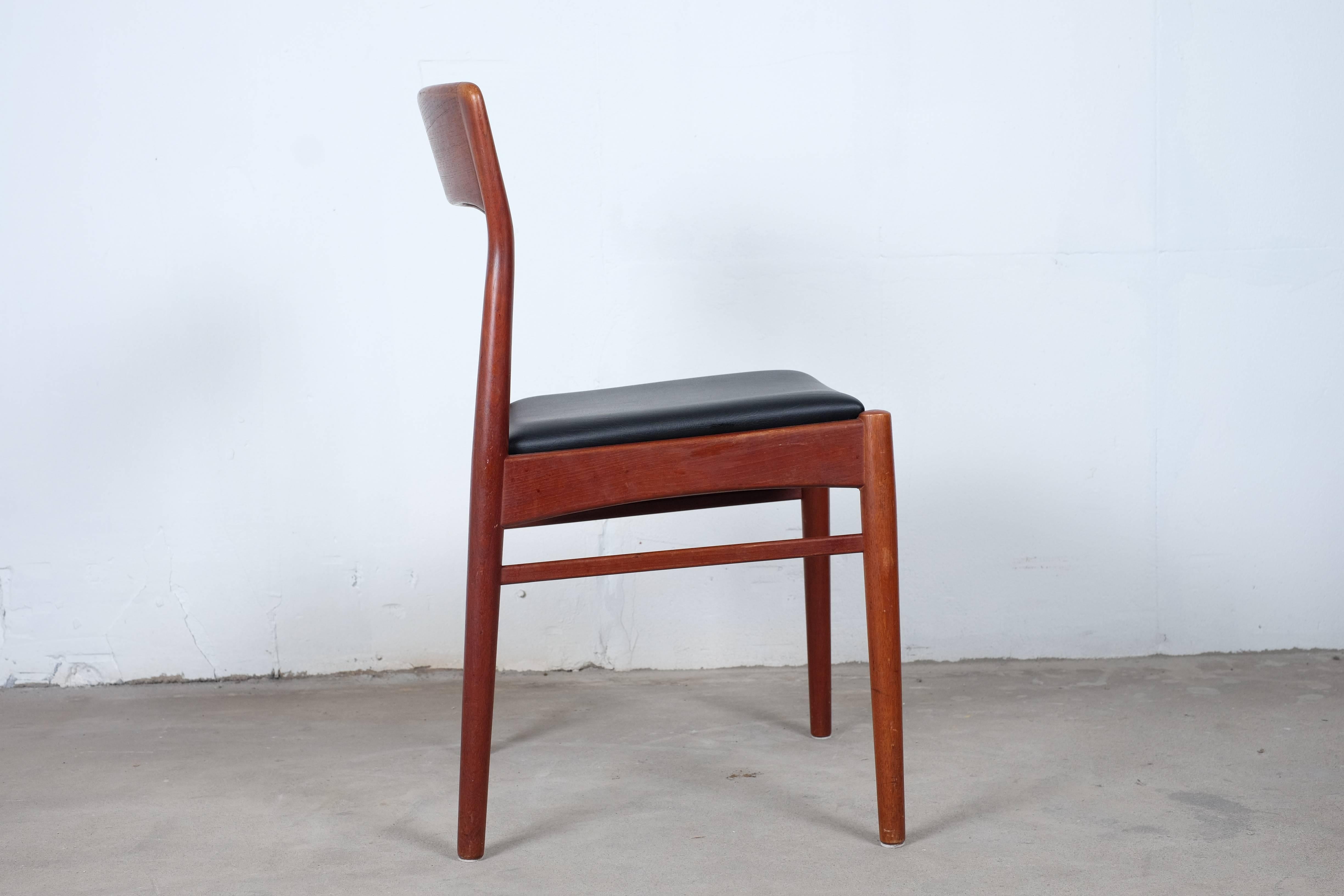Mid-20th Century Set of Six Dining Chairs in Teak by Kai Kristiansen