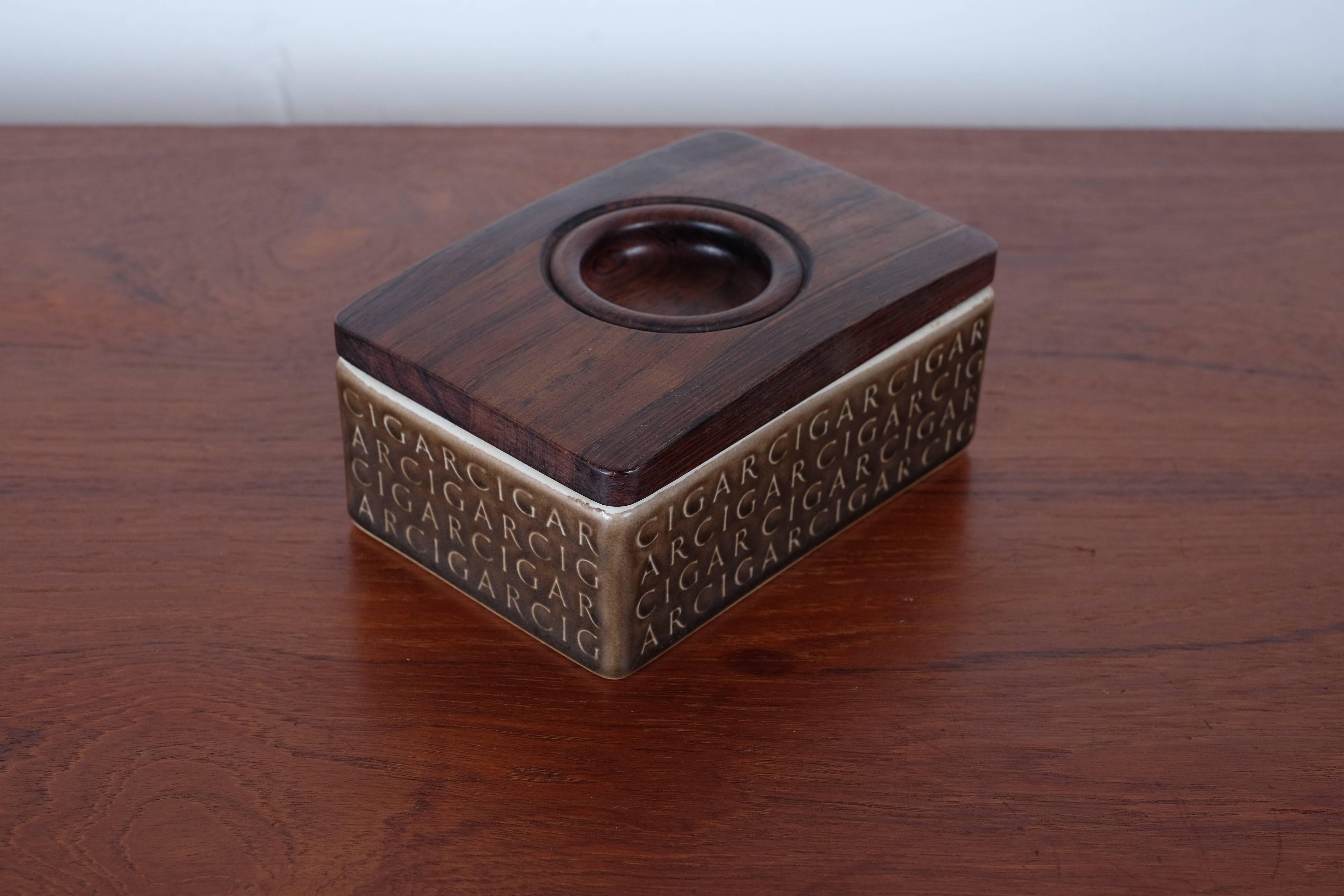 Jens Harald Quistgaard Cigar Box with Rosewood Lid In Excellent Condition In Middelfart, Fyn