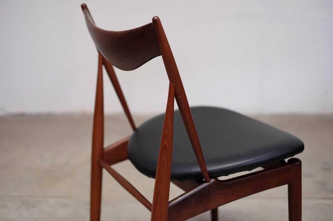 Teak Beautiful Design by Kurt Østervig, Set of Six Dining Chairs in Walnut