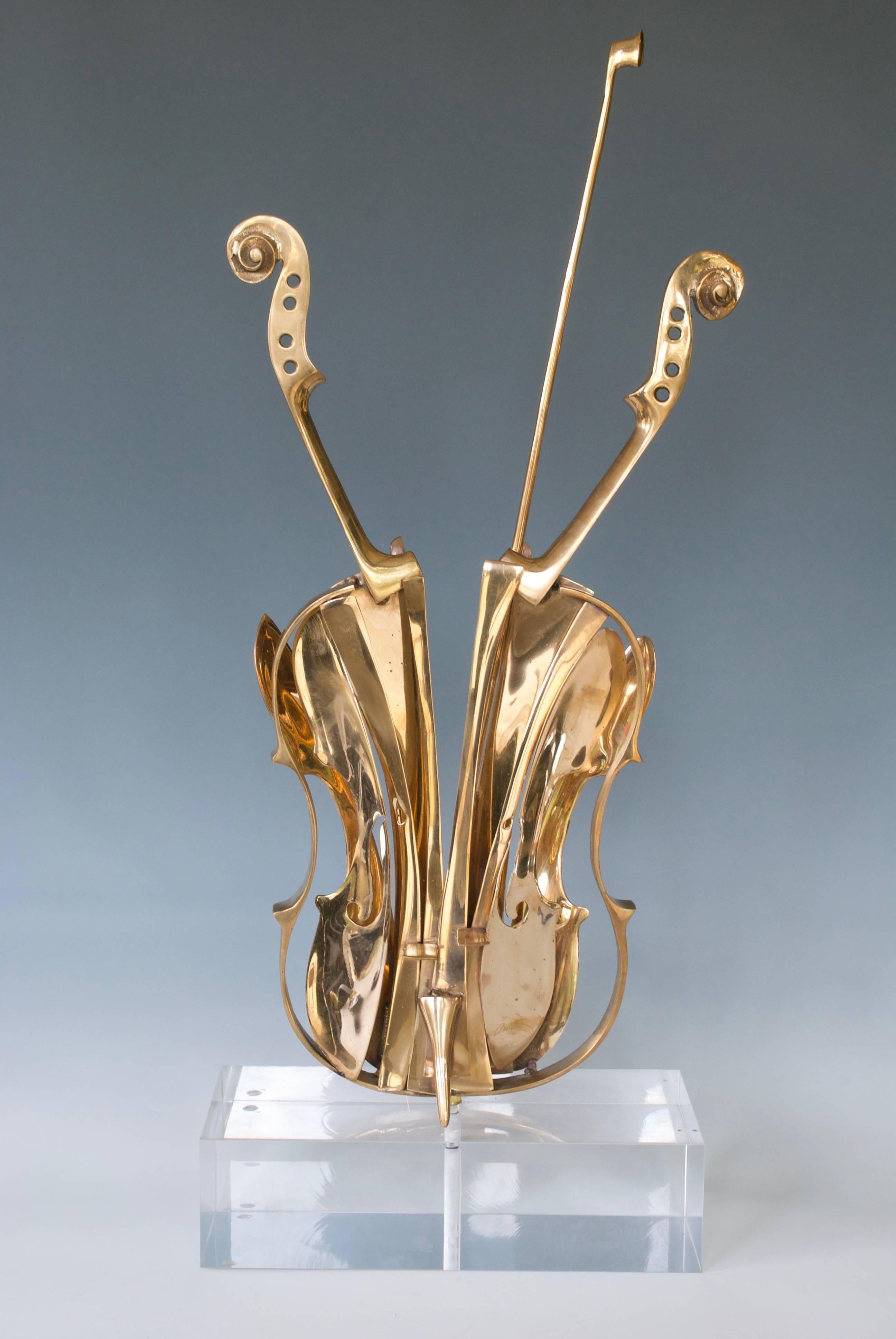 arman violin sculpture